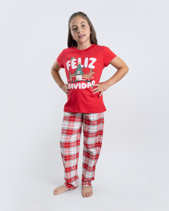 Pijama Navideña Camiseta -...
