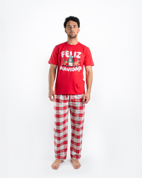 Pijama Navideña Camiseta -...
