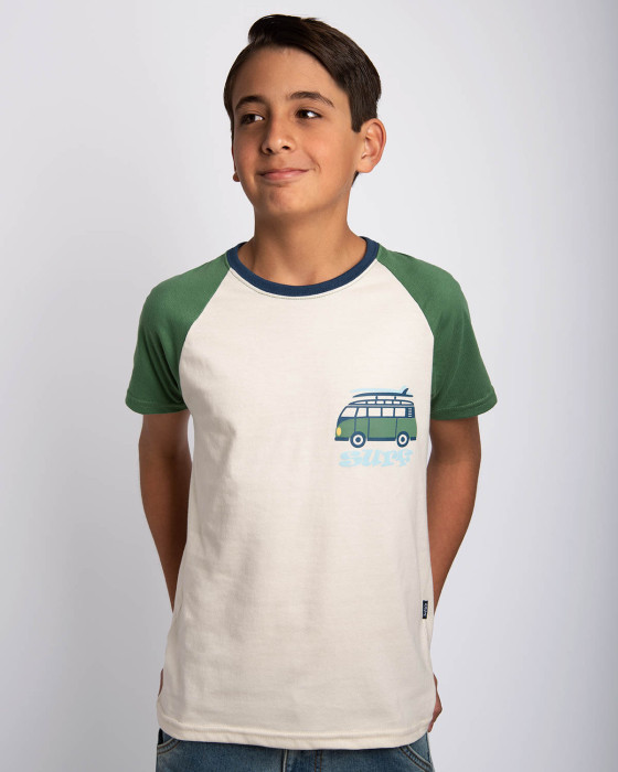 Camiseta manga ranglán corta